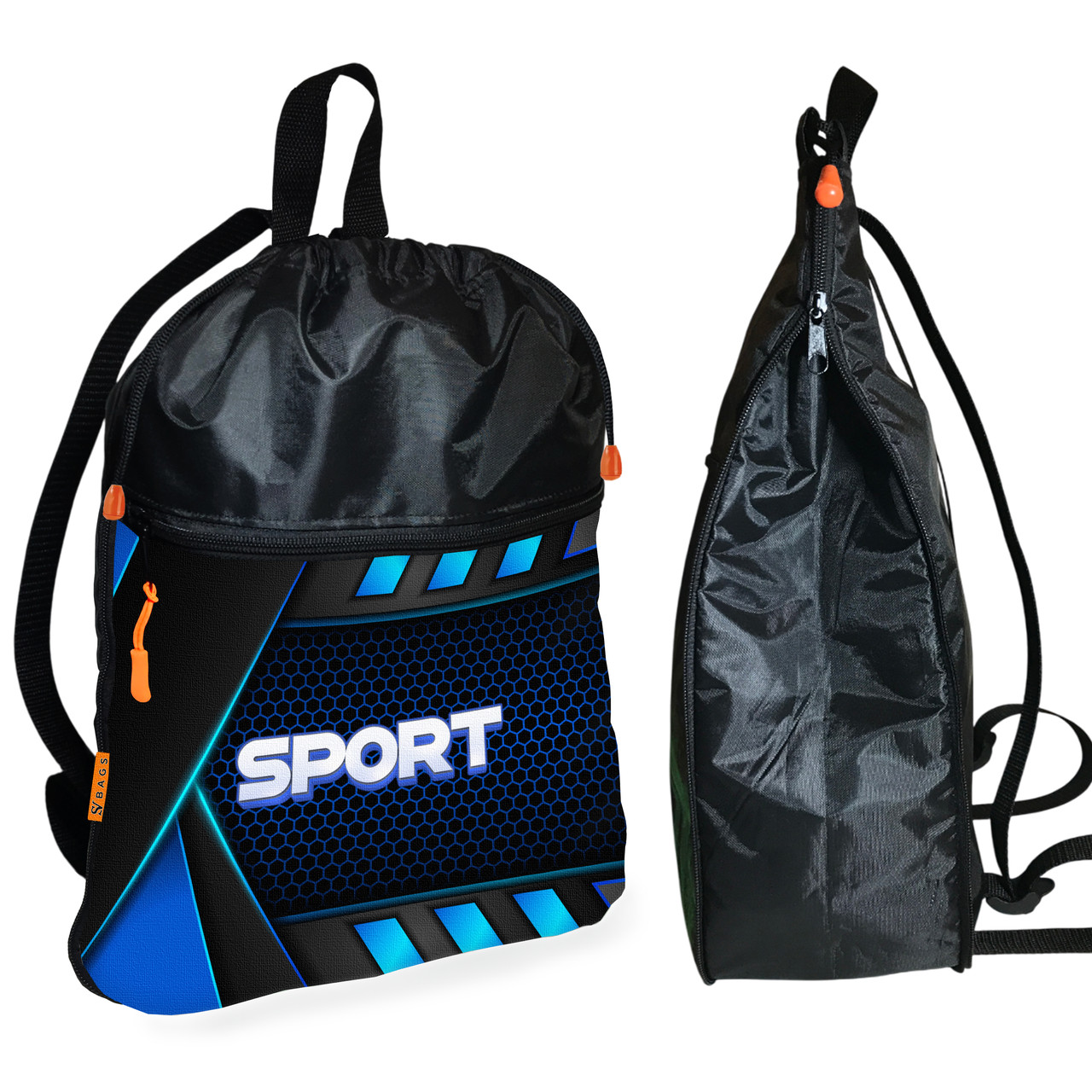 Рюкзак-мішок для взуття, спортивної форми Sport дитяча сумка для змінки з розширювачем (01406)