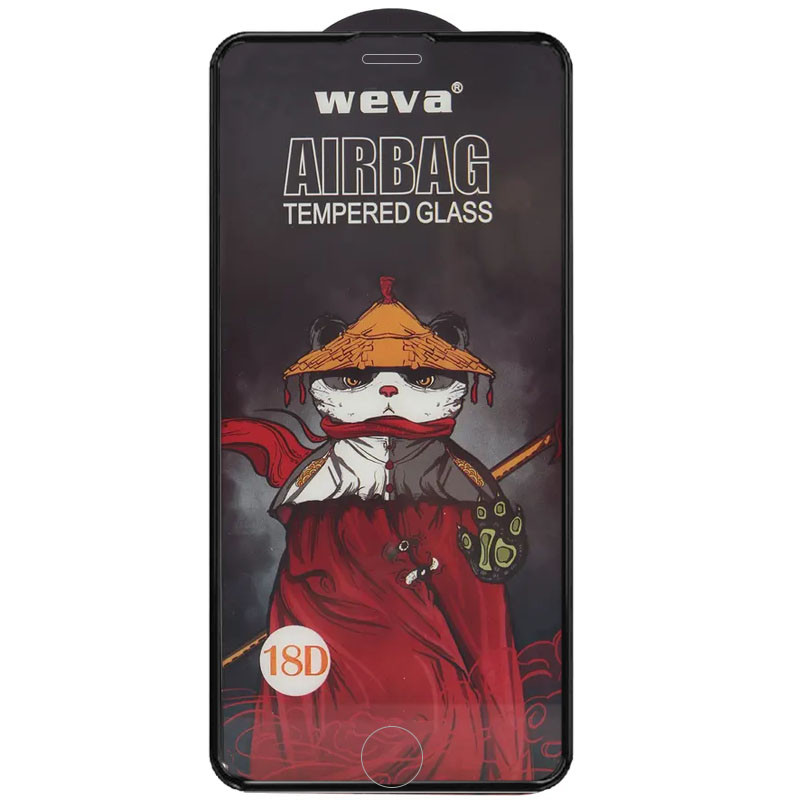 Захисне 2.5D скло Weva AirBag (тех.пак) для Apple iPhone 7 plus / 8 plus (5.5") Чорний