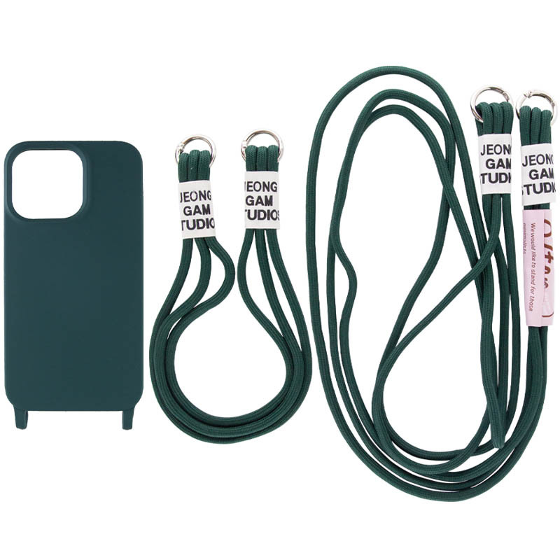 Чохол TPU two straps California для Apple iPhone 13 Pro Max (6.7") Зелений / Forest green