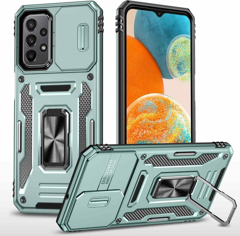 Ударостійкий чохол Camshield Army Ring для Samsung Galaxy A23 4G Зелений / Light Green