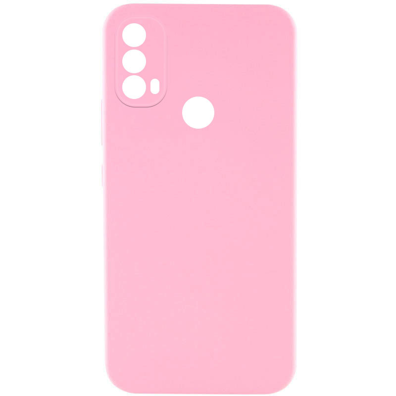 Чохол Silicone Cover Lakshmi Full Camera (AAA) для Motorola Moto E40 Рожевий / Light pink