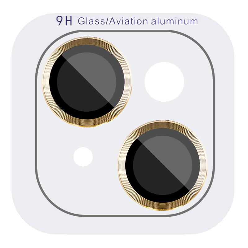 Захисне скло Metal Classic на камеру (у упак.) для Apple iPhone 14 (6.1") / 14 Plus (6.7") Золотий / Gold
