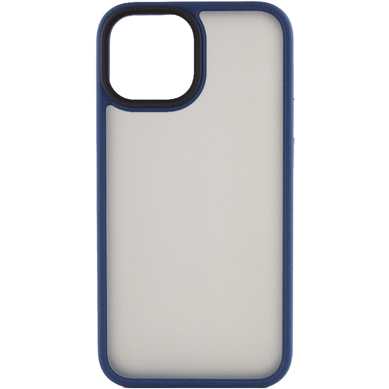 TPU+PC чохол Metal Buttons для Apple iPhone 13 / 14 (6.1") Синій / Navy Blue