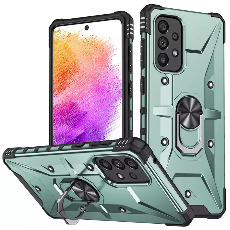 Ударостійкий чохол Pathfinder Ring для Samsung Galaxy A13 4G / A23 4G / M13 4G / M23 5G / A04s Зелений / Green