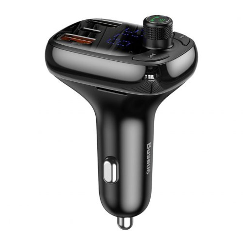 АЗП FM модулятор Baseus S-13 36W (2USB-A/1C) (CCMT000101) Чорний