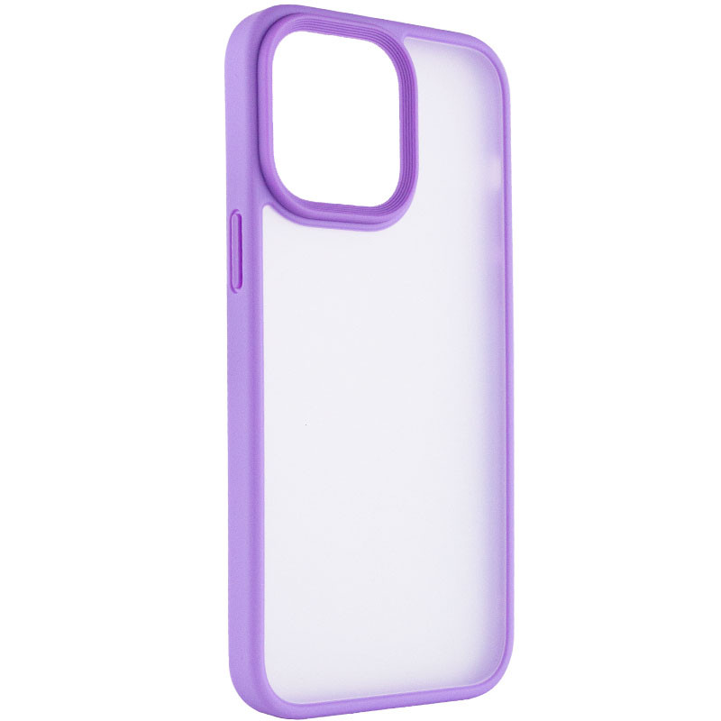 TPU+PC чохол Metal Buttons для Apple iPhone 14 Pro (6.1") Бузковий / Light Purple