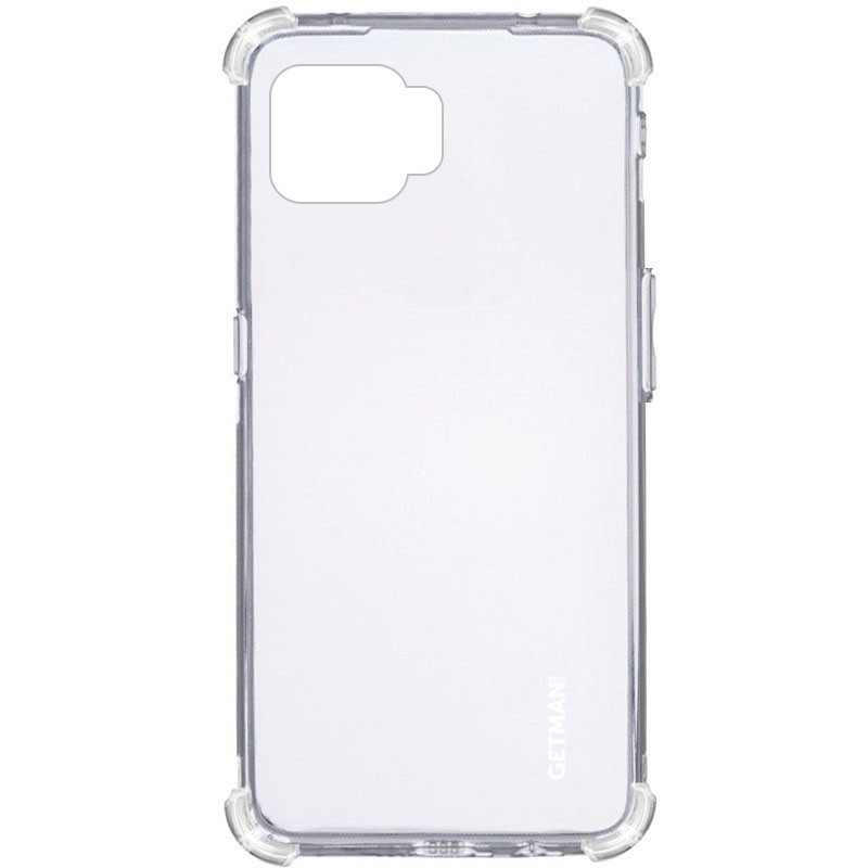 TPU чохол GETMAN Ease logo посилені кути для Oppo A93 Безбарвний (прозорий)