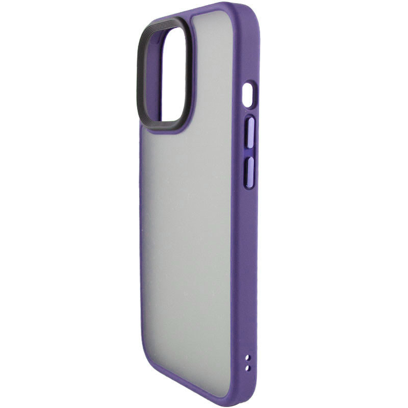 TPU+PC чохол Metal Buttons для Apple iPhone 13 / 14 (6.1") Темно-фіолетовий / Dark Purple