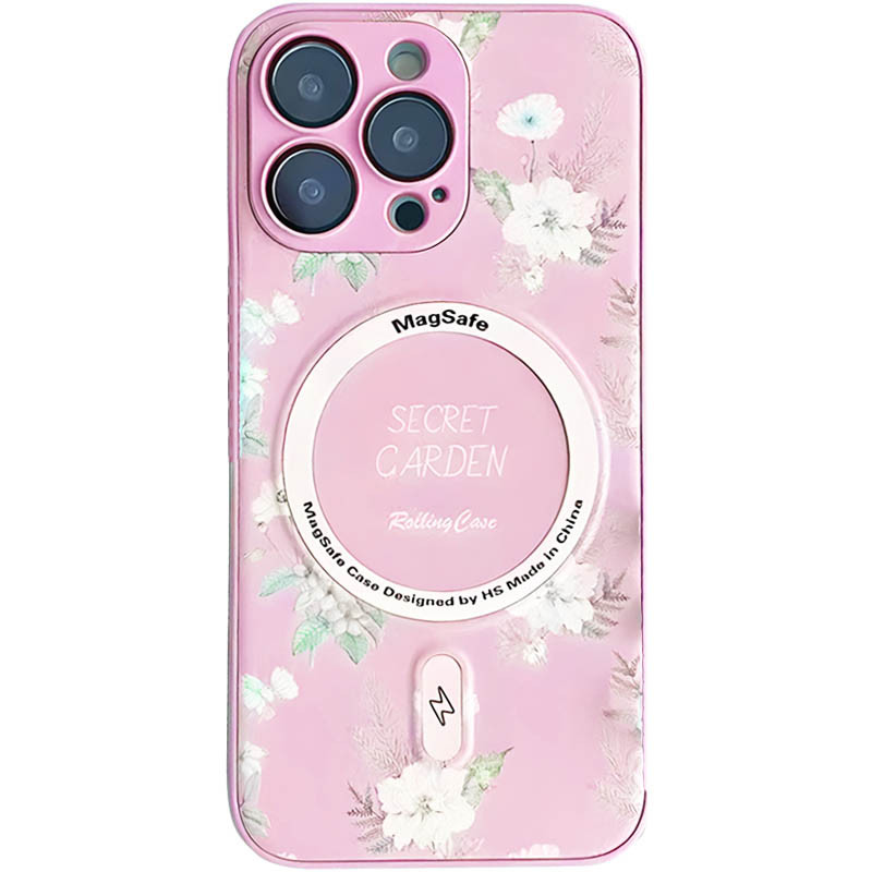 TPU+PC чохол Secret Garden with Magnetic Fit для Apple iPhone 14 Pro Max (6.7") Pink