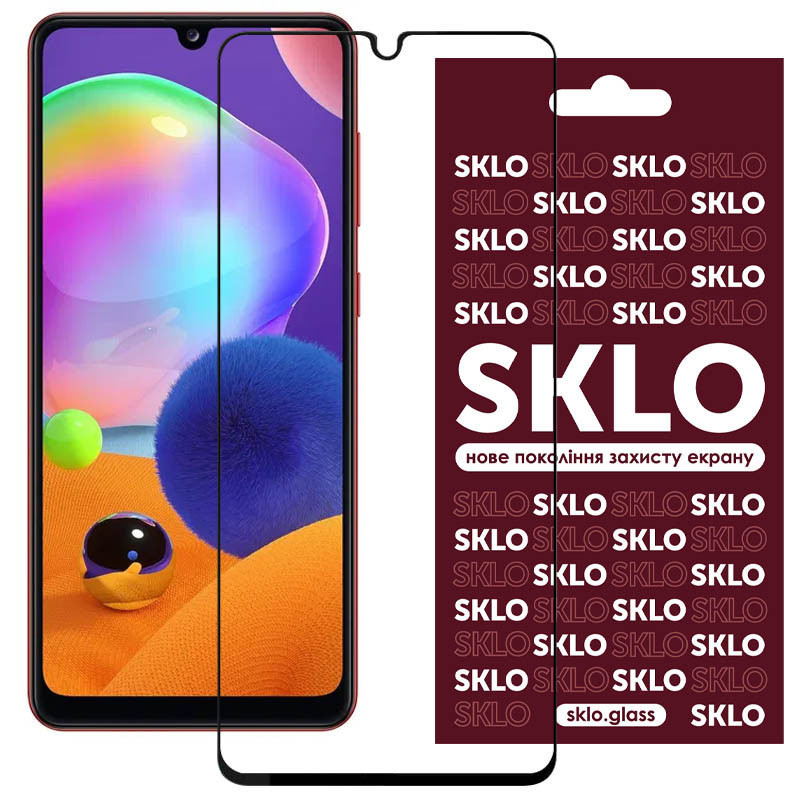 Захисне скло SKLO 3D для Samsung Galaxy A31 Чорний