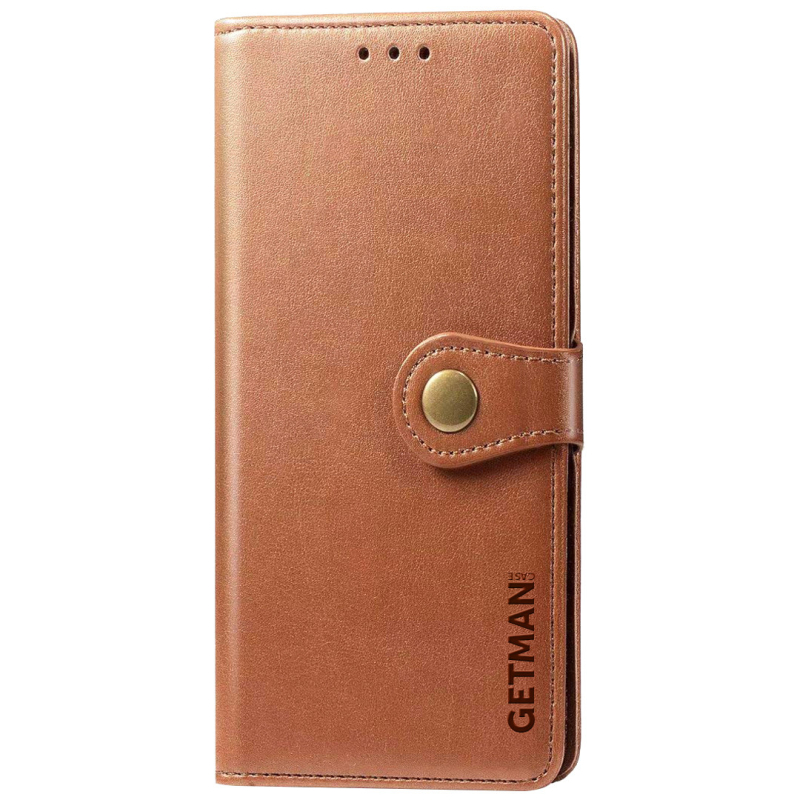 Шкіряний чохол-книжка GETMAN Gallant (PU) для Xiaomi Poco X5 Pro 5G / Redmi Note 12 Pro 5G Коричневий