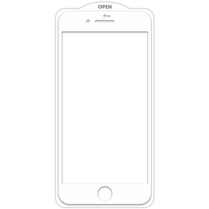 Захисне скло SKLO 5D (тех.пак) для Apple iPhone 7 plus / 8 plus (5.5") Білий