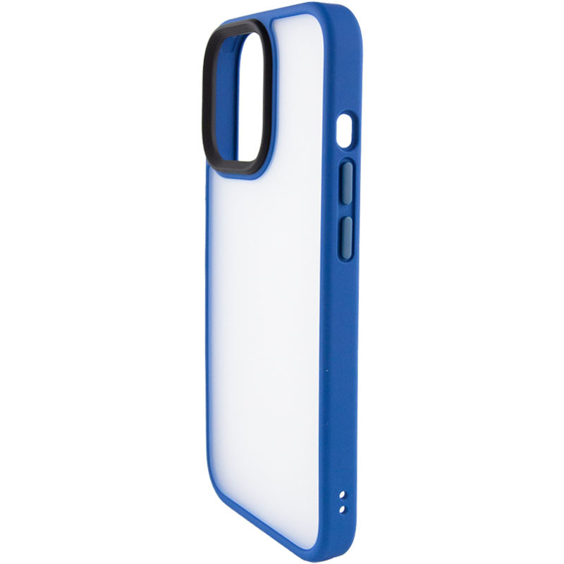 TPU+PC чохол Metal Buttons для Apple iPhone 12 Pro / 12 (6.1") Блакитний / Light Blue