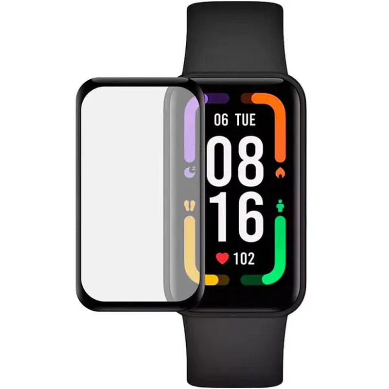Полімерна плівка 3D (full glue) (тех.пак) для Xiaomi Mi Band 7 Pro Чорний