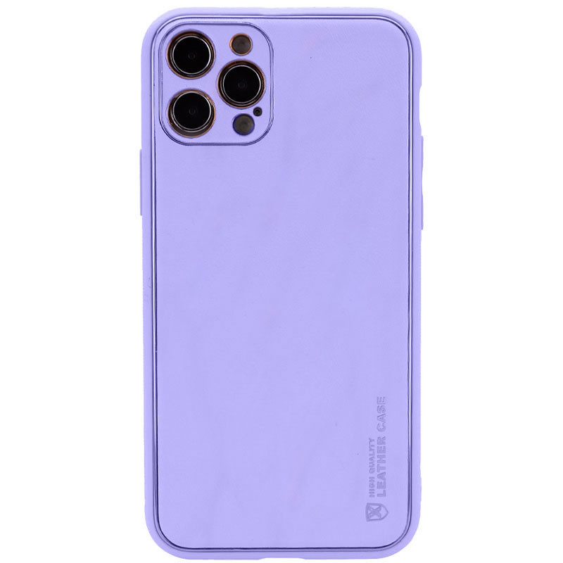 Шкіряний чохол Xshield для Apple iPhone 12 Pro (6.1") Бузковий / Dasheen