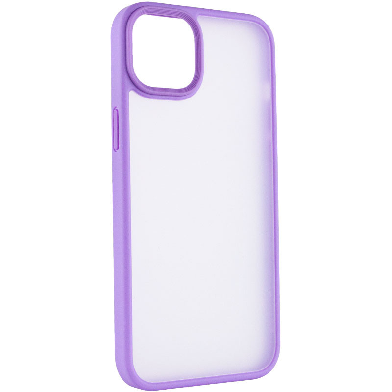 TPU+PC чохол Metal Buttons для Apple iPhone 15 Plus (6.7") Бузковий / Light Purple