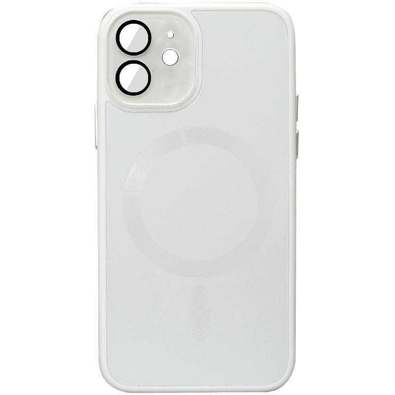 Чохол TPU+Glass Sapphire Midnight with Magnetic Fit для Apple iPhone 12 (6.1") Білий / White