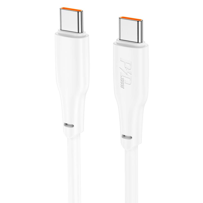 Дата кабель Hoco X93 Force Type-C to Type-C 100W (1m) White