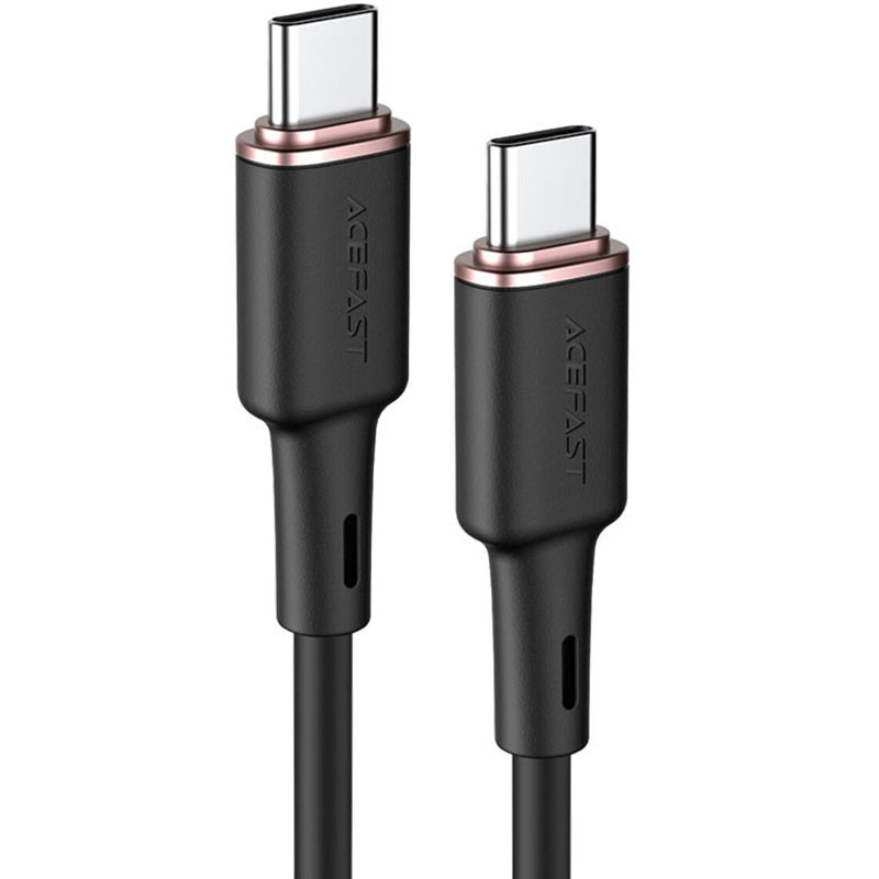 Дата кабель Acefast C2-03 USB-C to USB-C zinc alloy silicone (1.2m) Black