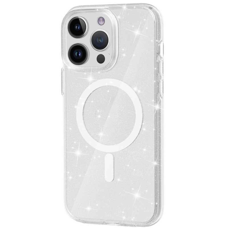 Чохол TPU Galaxy Sparkle Magnetic Fit для Apple iPhone 12 Pro Max (6.7") Clear+Glitter