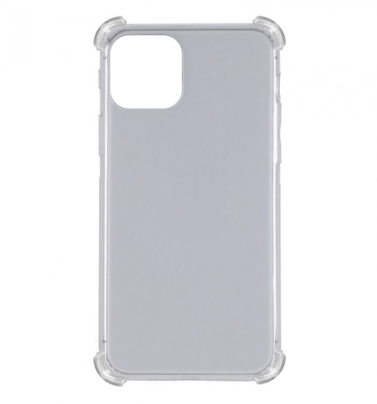 TPU чохол GETMAN Ease logo посилені кути для Apple iPhone 12 Pro / 12 (6.1") Сірий (прозорий)