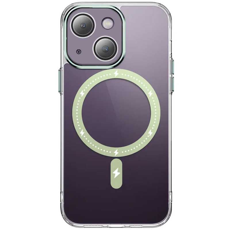 Чохол TPU+PC Colorful with Magnetic Fit для Apple iPhone 13 (6.1") Green