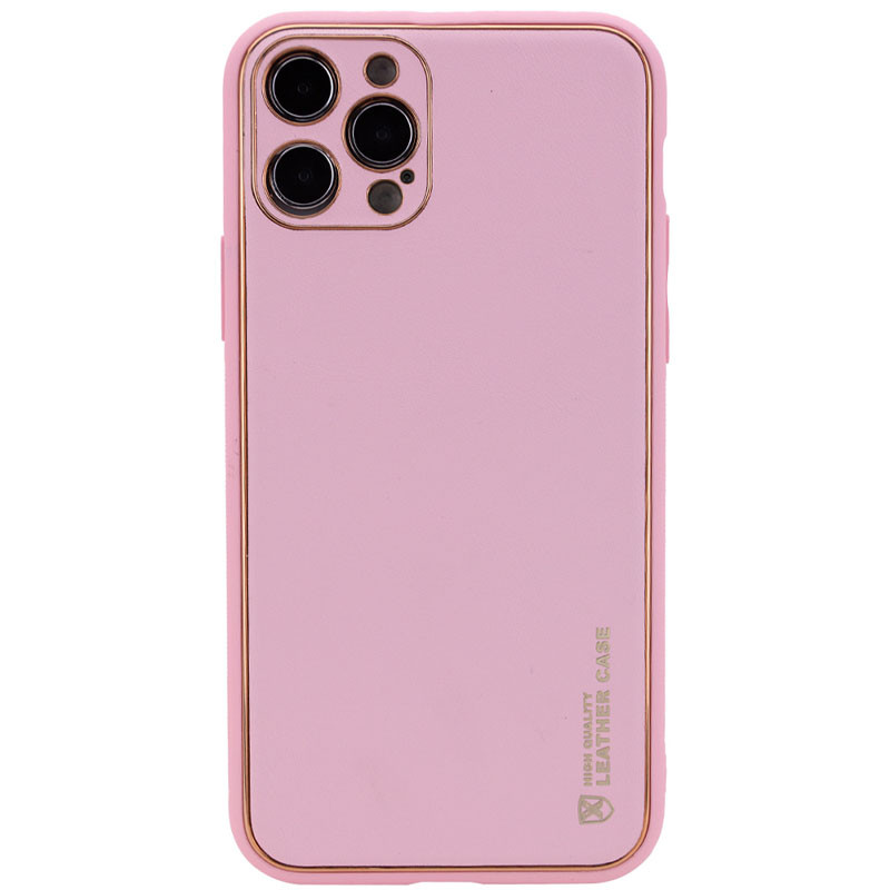 Шкіряний чохол Xshield для Apple iPhone 14 Pro (6.1") Рожевий / Pink
