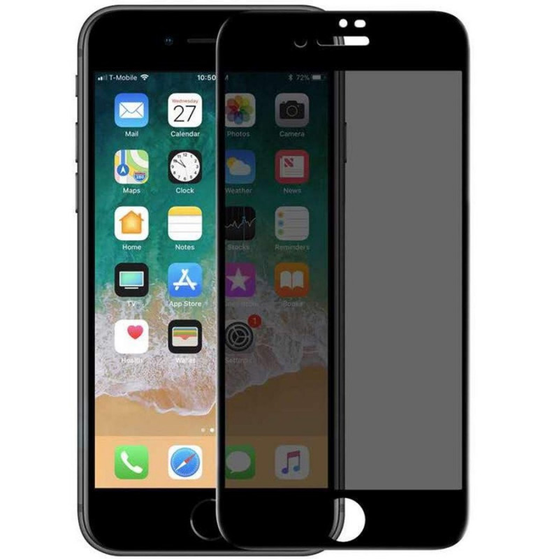 Захисне скло Privacy 5D Matte (тех.пак) для Apple iPhone 7 / 8 / SE (2020) (4.7") Чорний