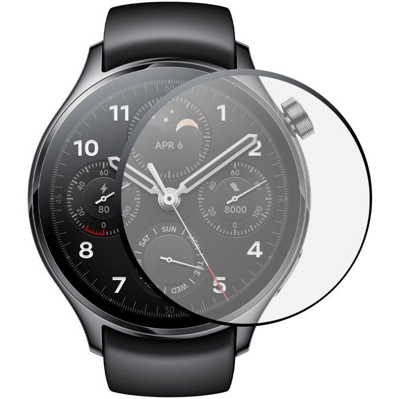 Полімерна плівка 3D (full glue) (тех.пак) для Xiaomi Watch S1 Pro Чорний