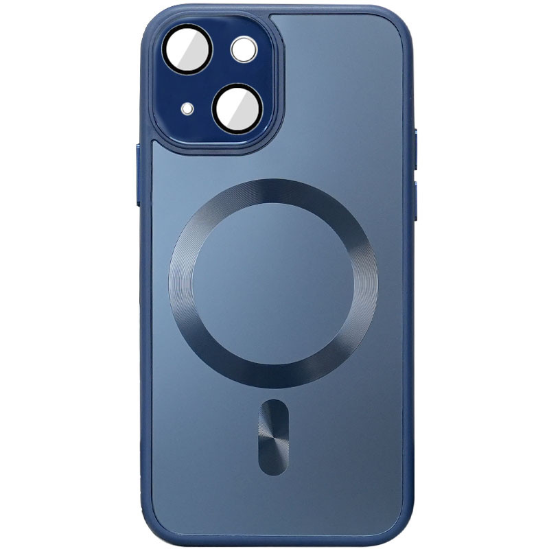Чохол TPU+Glass Sapphire Midnight with Magnetic Fit для Apple iPhone 14 (6.1") Синій / Deep navy