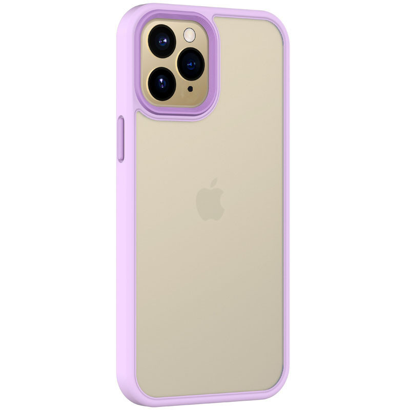 TPU+PC чохол Metal Buttons для Apple iPhone 11 Pro Max (6.5") Бузковий / Light Purple