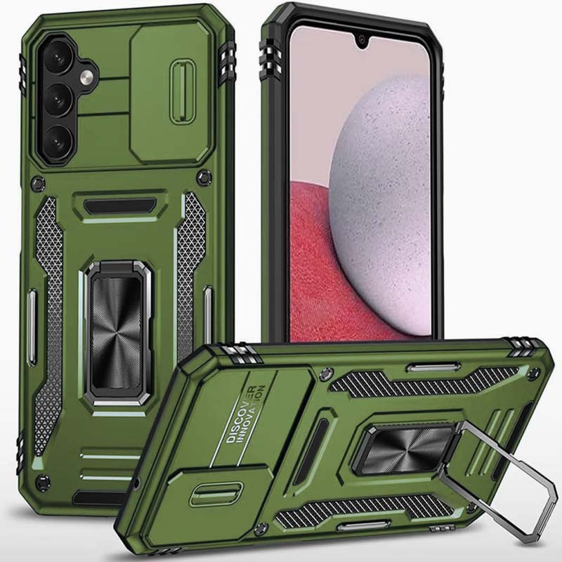 Ударостійкий чохол Camshield Army Ring для Samsung Galaxy S23 FE Оливковий / Army Green