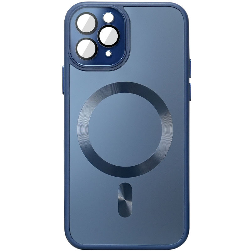 Чохол TPU+Glass Sapphire Midnight with Magnetic Fit для Apple iPhone 14 Pro Max (6.7") Синій / Deep navy