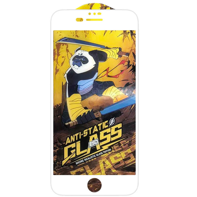 Захисне скло 5D Anti-static Panda (тех.пак) для Apple iPhone 7 / 8 / SE (2020) (4.7") Білий