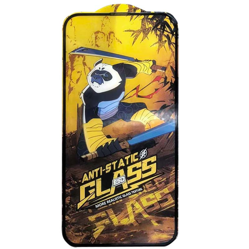 Захисне скло 5D Anti-static Panda (тех.пак) для Apple iPhone 15 / 16 (6.1") Чорний
