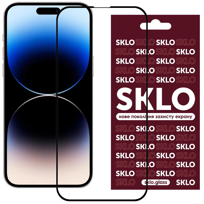 Захисне скло SKLO 3D для Apple iPhone 15 Pro Max (6.7") Чорний