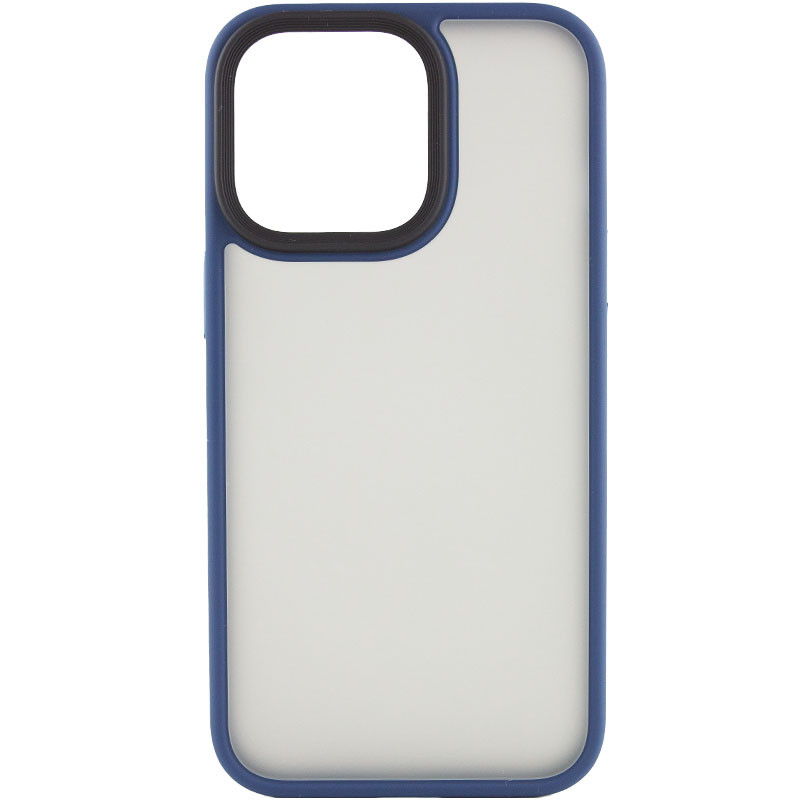 TPU+PC чохол Metal Buttons для Apple iPhone 14 / 13 (6.1") Синій / Navy Blue