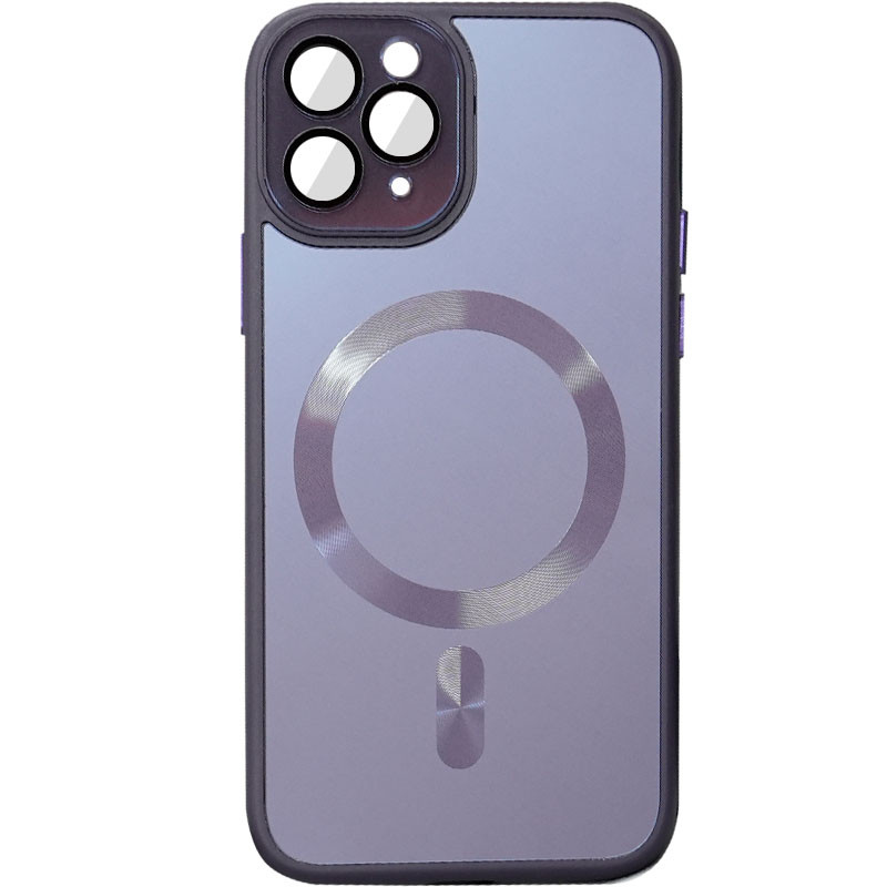 Чохол TPU+Glass Sapphire Midnight with Magnetic Fit для Apple iPhone 12 Pro Max (6.7") Фіолетовий / Deep Purple