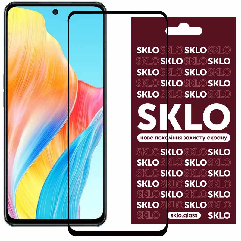 Захисне скло SKLO 3D для Oppo Reno 8 Pro / Reno 11 F Чорний