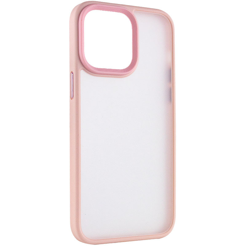 TPU+PC чохол Metal Buttons для Apple iPhone 14 Pro (6.1") Рожевий / Pink