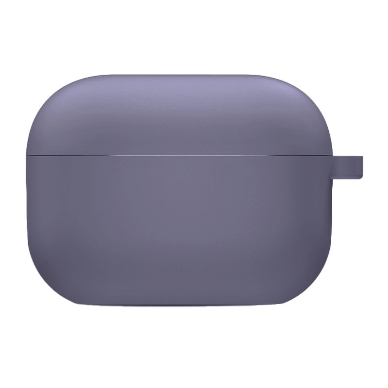 Силіконовий футляр з мікрофіброю для навушників Airpods Pro 2 / Pro Сірий / Lavender Gray
