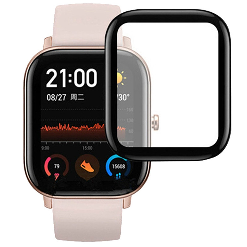 Полімерна плівка 3D (full glue) (тех.пак) для Xiaomi Amazfit GTS Чорний