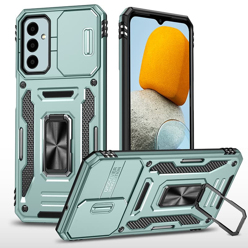 Ударостійкий чохол Camshield Army Ring для Samsung Galaxy A14 4G/5G Зелений / Light Green