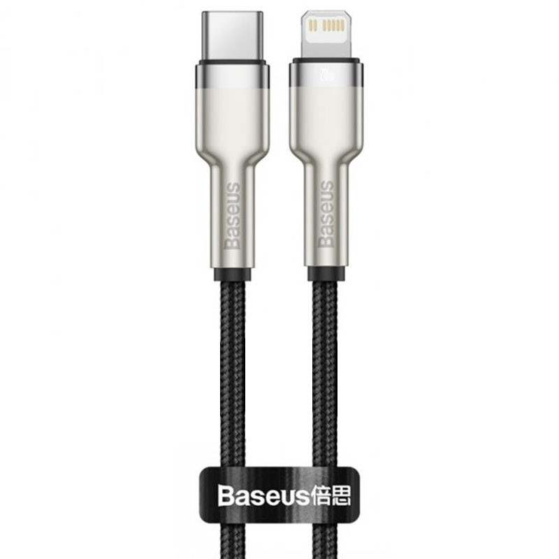 Дата кабель Baseus Cafule Metal Type-C to Lightning PD20W (2m) (CATLJK-B) Чорний
