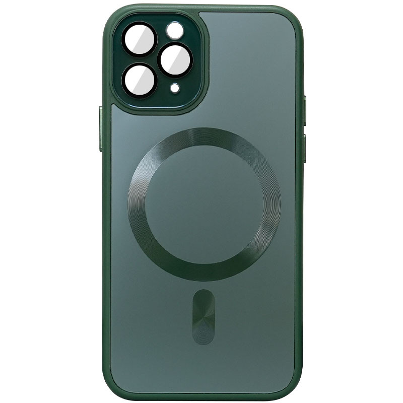 Чохол TPU+Glass Sapphire Midnight with Magnetic Fit для Apple iPhone 12 Pro Max (6.7") Зелений / Forest green