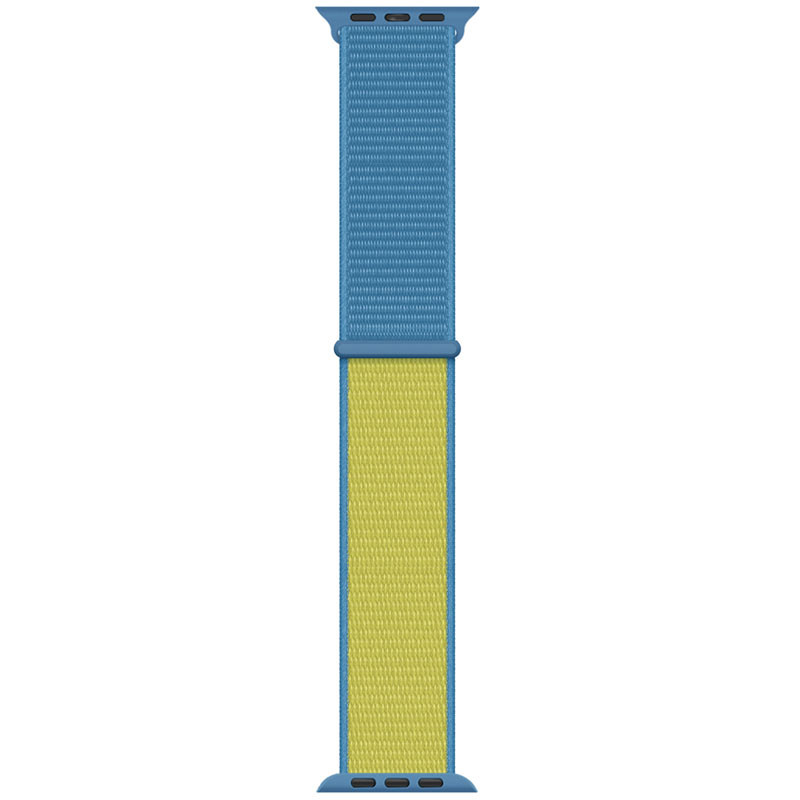 Ремінець Nylon для Apple Watch 42(ser.1-3)/44/45/46/49mm Blue / Yellow