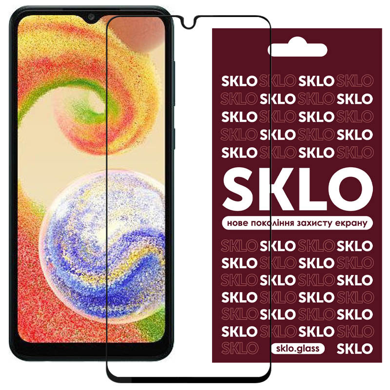Захисне скло SKLO 3D для Samsung Galaxy A04 / A04s / A04e Чорний