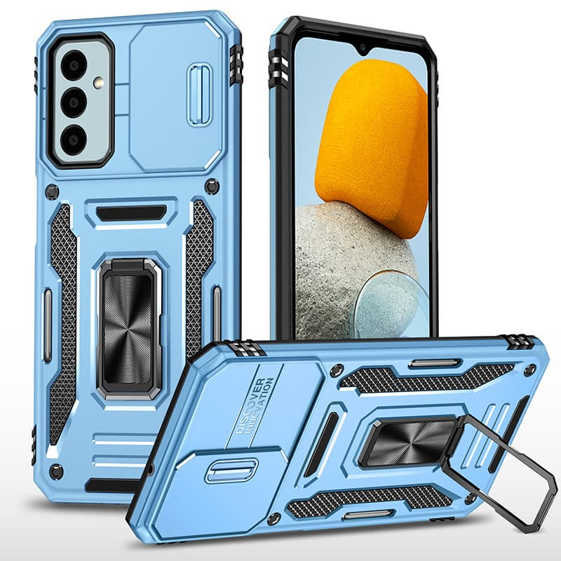 Ударостійкий чохол Camshield Army Ring для Samsung Galaxy A14 4G/5G Блакитний / Light Blue