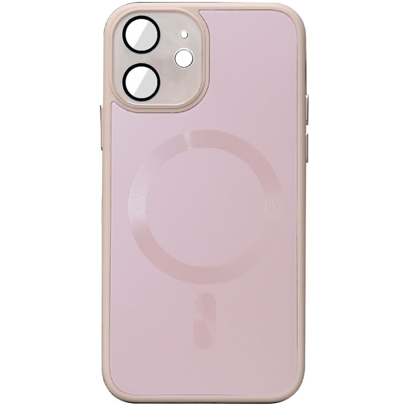 Чохол TPU+Glass Sapphire Midnight with Magnetic Fit для Apple iPhone 12 (6.1") Рожевий / Pink Sand