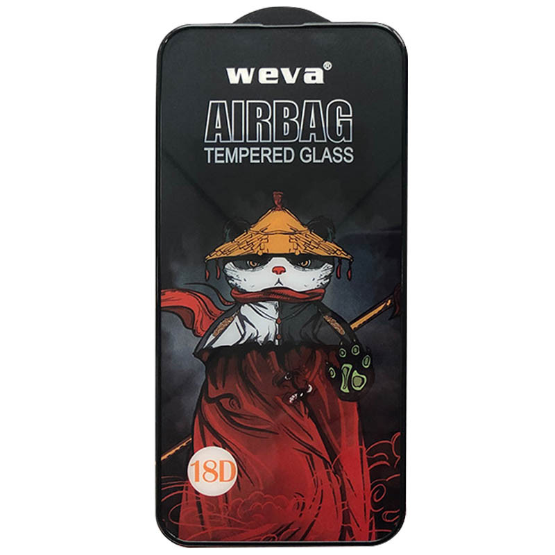 Захисне 2.5D скло Weva AirBag (тех.пак) для Apple iPhone 13 Pro Max / 14 Plus (6.7") Чорний